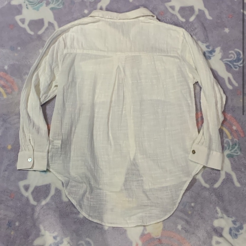 Forever 21 Gauze Long Sleeve Collared Button Down - Picture 3 of 11